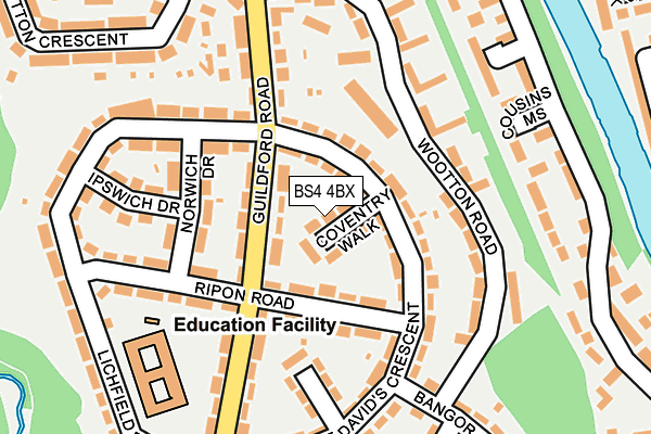 BS4 4BX map - OS OpenMap – Local (Ordnance Survey)