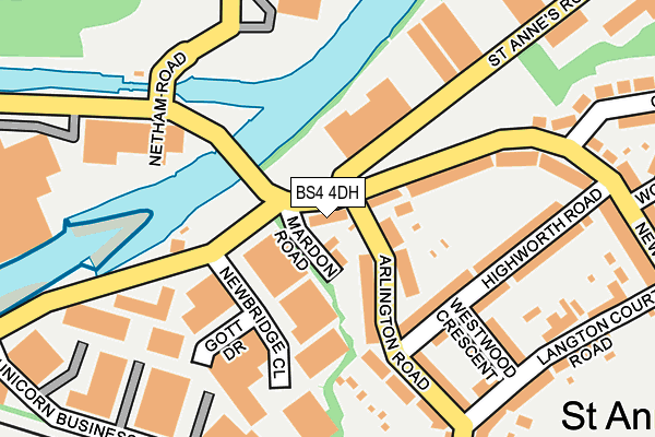 BS4 4DH map - OS OpenMap – Local (Ordnance Survey)