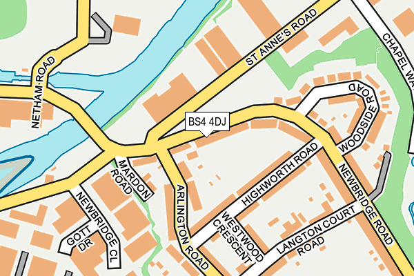 BS4 4DJ map - OS OpenMap – Local (Ordnance Survey)