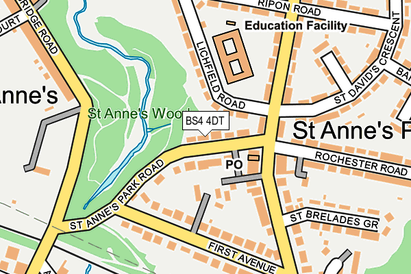 BS4 4DT map - OS OpenMap – Local (Ordnance Survey)