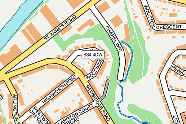 BS4 4DW map - OS OpenMap – Local (Ordnance Survey)