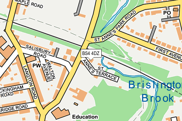 BS4 4DZ map - OS OpenMap – Local (Ordnance Survey)