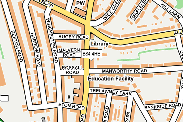 BS4 4HE map - OS OpenMap – Local (Ordnance Survey)