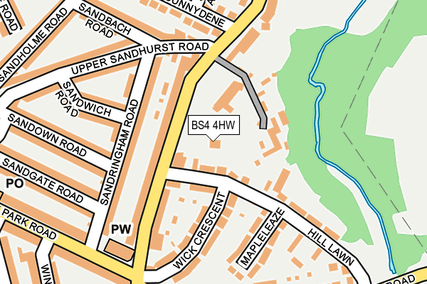 BS4 4HW map - OS OpenMap – Local (Ordnance Survey)