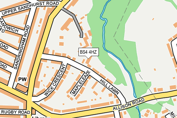 BS4 4HZ map - OS OpenMap – Local (Ordnance Survey)