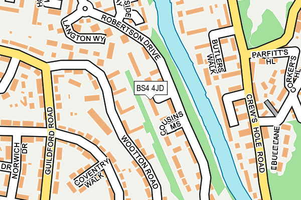 BS4 4JD map - OS OpenMap – Local (Ordnance Survey)