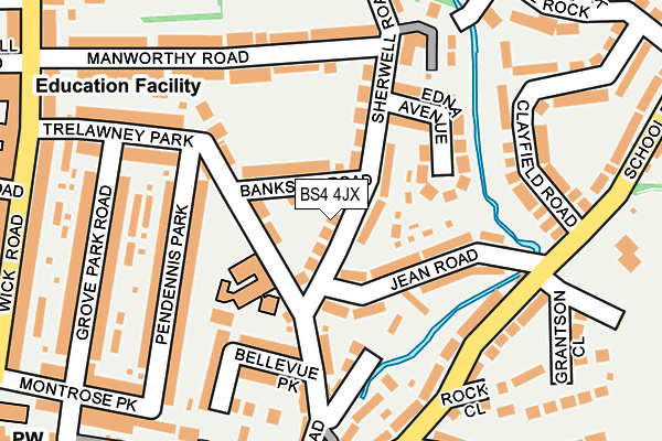 BS4 4JX map - OS OpenMap – Local (Ordnance Survey)