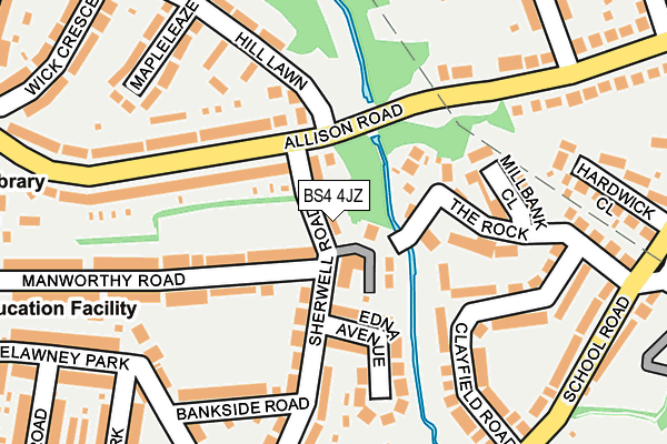 BS4 4JZ map - OS OpenMap – Local (Ordnance Survey)