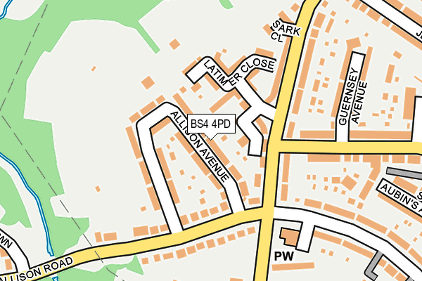 BS4 4PD map - OS OpenMap – Local (Ordnance Survey)