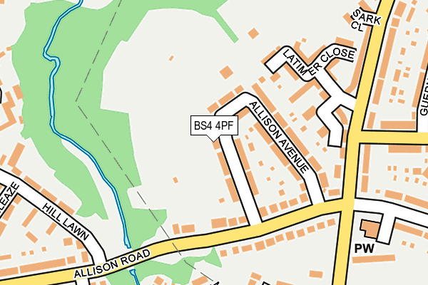 BS4 4PF map - OS OpenMap – Local (Ordnance Survey)