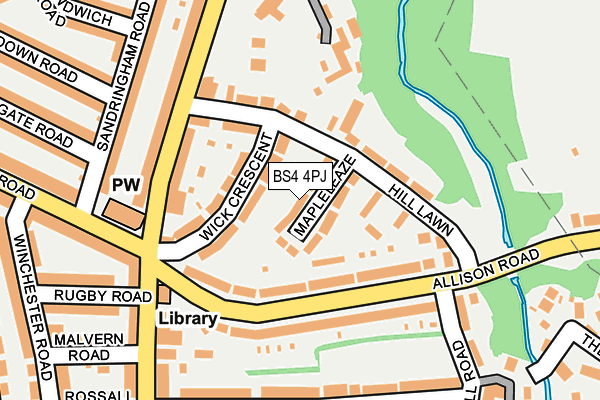 BS4 4PJ map - OS OpenMap – Local (Ordnance Survey)