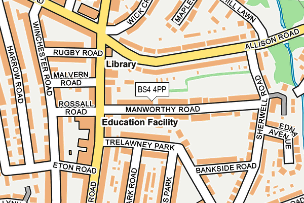 BS4 4PP map - OS OpenMap – Local (Ordnance Survey)