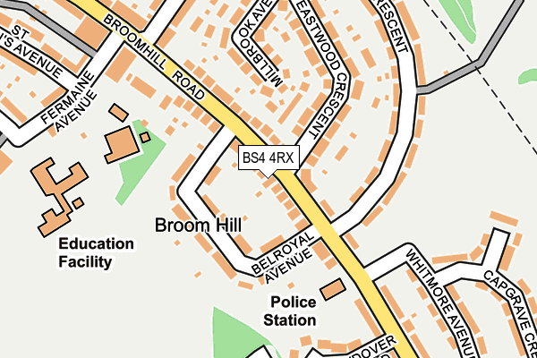 BS4 4RX map - OS OpenMap – Local (Ordnance Survey)