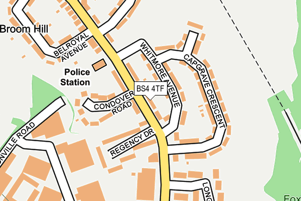BS4 4TF map - OS OpenMap – Local (Ordnance Survey)