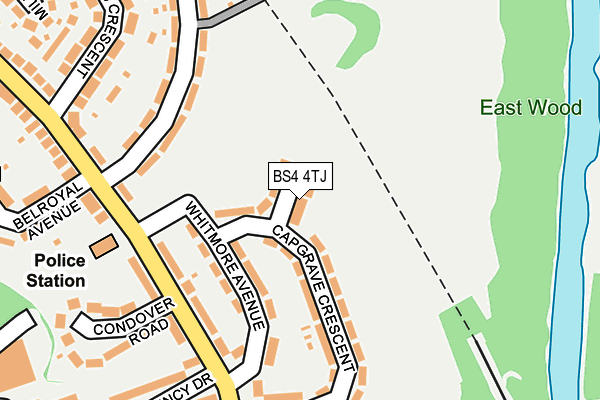 BS4 4TJ map - OS OpenMap – Local (Ordnance Survey)