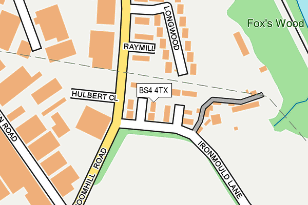 BS4 4TX map - OS OpenMap – Local (Ordnance Survey)