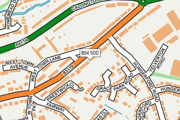 BS4 5DD map - OS OpenMap – Local (Ordnance Survey)