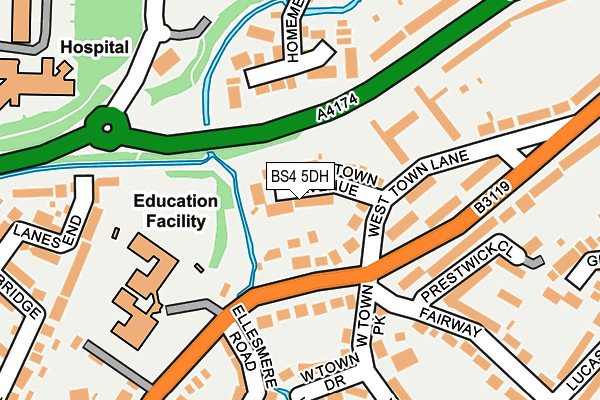 BS4 5DH map - OS OpenMap – Local (Ordnance Survey)
