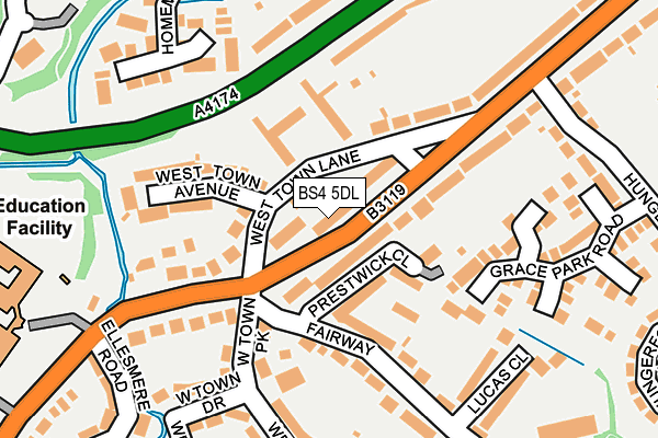 BS4 5DL map - OS OpenMap – Local (Ordnance Survey)