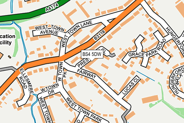BS4 5DW map - OS OpenMap – Local (Ordnance Survey)