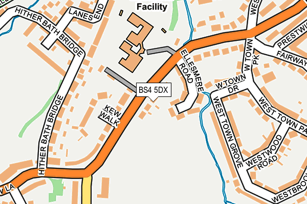 BS4 5DX map - OS OpenMap – Local (Ordnance Survey)