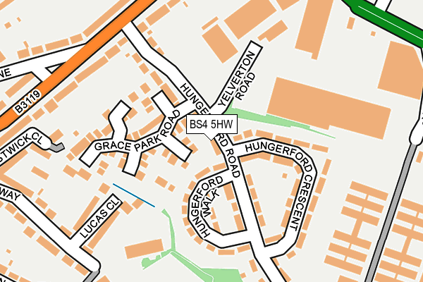 BS4 5HW map - OS OpenMap – Local (Ordnance Survey)