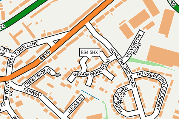 BS4 5HX map - OS OpenMap – Local (Ordnance Survey)