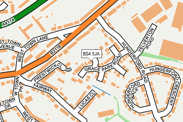 BS4 5JA map - OS OpenMap – Local (Ordnance Survey)