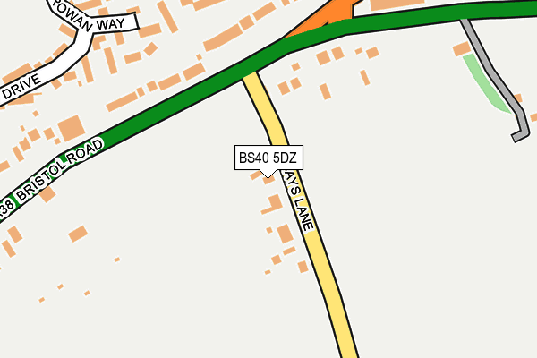 BS40 5DZ map - OS OpenMap – Local (Ordnance Survey)