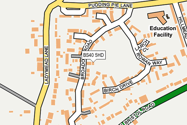 BS40 5HD map - OS OpenMap – Local (Ordnance Survey)