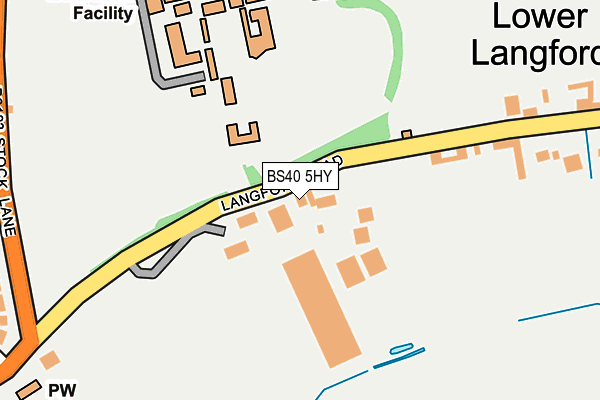 BS40 5HY map - OS OpenMap – Local (Ordnance Survey)