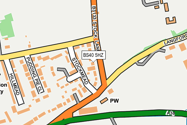 BS40 5HZ map - OS OpenMap – Local (Ordnance Survey)