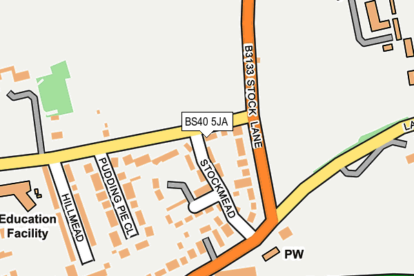 BS40 5JA map - OS OpenMap – Local (Ordnance Survey)
