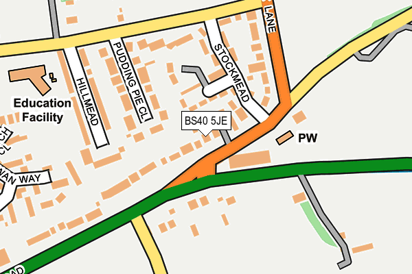 BS40 5JE map - OS OpenMap – Local (Ordnance Survey)