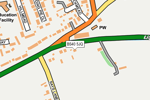 BS40 5JQ map - OS OpenMap – Local (Ordnance Survey)