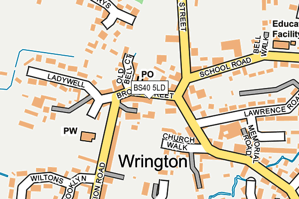 Map of CAMBRIDGE COURT (WRINGTON) AMENITY LIMITED at local scale