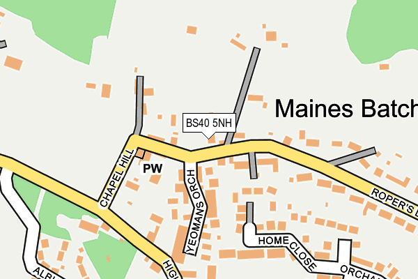 BS40 5NH map - OS OpenMap – Local (Ordnance Survey)