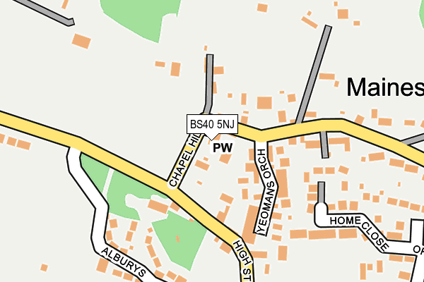 BS40 5NJ map - OS OpenMap – Local (Ordnance Survey)