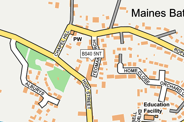 BS40 5NT map - OS OpenMap – Local (Ordnance Survey)