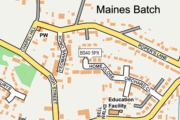 BS40 5PX map - OS OpenMap – Local (Ordnance Survey)