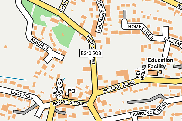BS40 5QB map - OS OpenMap – Local (Ordnance Survey)