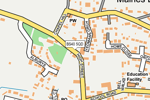 BS40 5QD map - OS OpenMap – Local (Ordnance Survey)