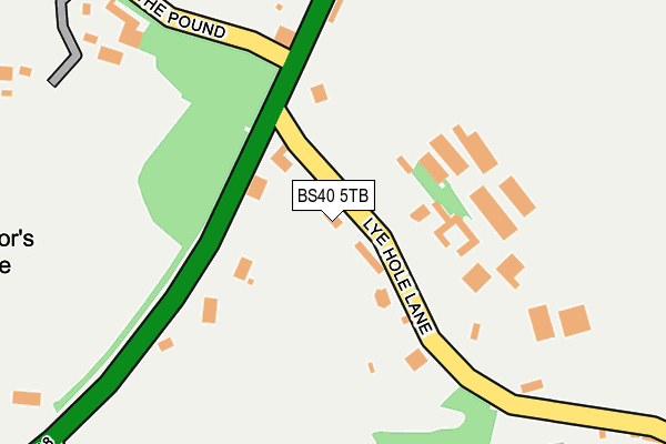 BS40 5TB map - OS OpenMap – Local (Ordnance Survey)