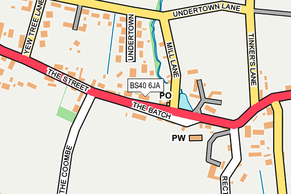 BS40 6JA map - OS OpenMap – Local (Ordnance Survey)
