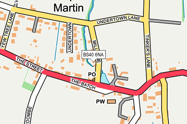 BS40 6NA map - OS OpenMap – Local (Ordnance Survey)