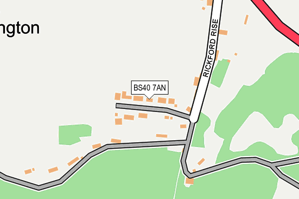 BS40 7AN map - OS OpenMap – Local (Ordnance Survey)