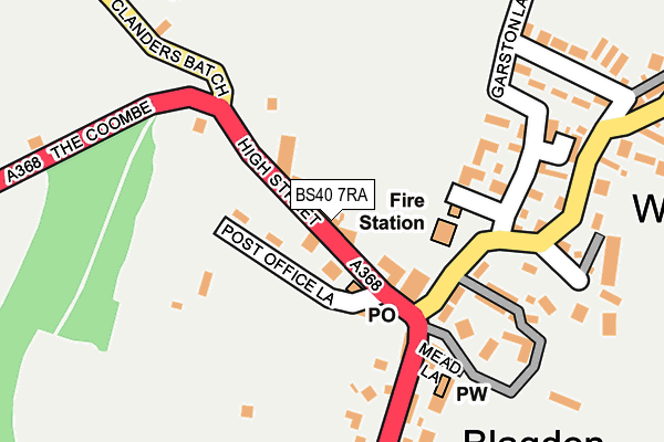 BS40 7RA map - OS OpenMap – Local (Ordnance Survey)