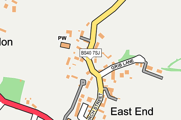 BS40 7SJ map - OS OpenMap – Local (Ordnance Survey)