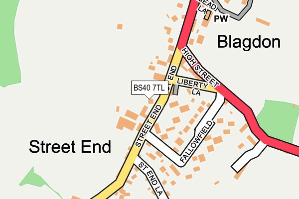 BS40 7TL map - OS OpenMap – Local (Ordnance Survey)