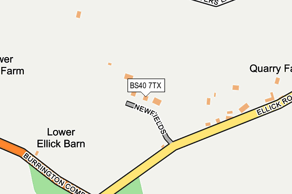 BS40 7TX map - OS OpenMap – Local (Ordnance Survey)